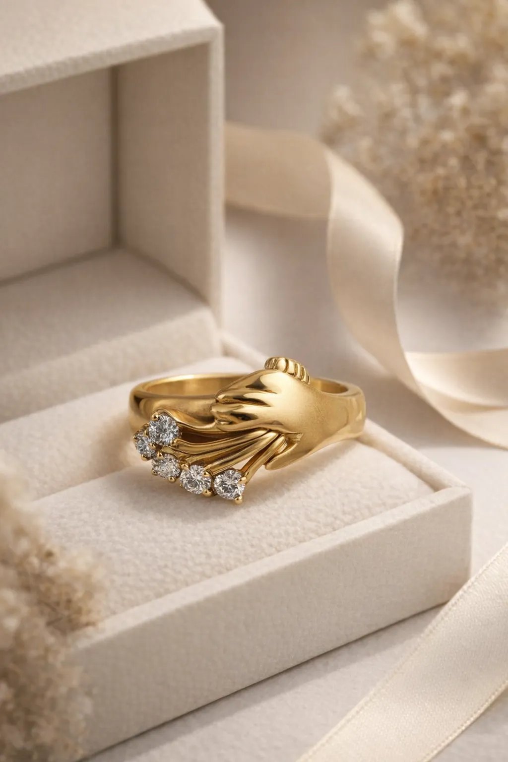 Gold Statement Ring studio shot