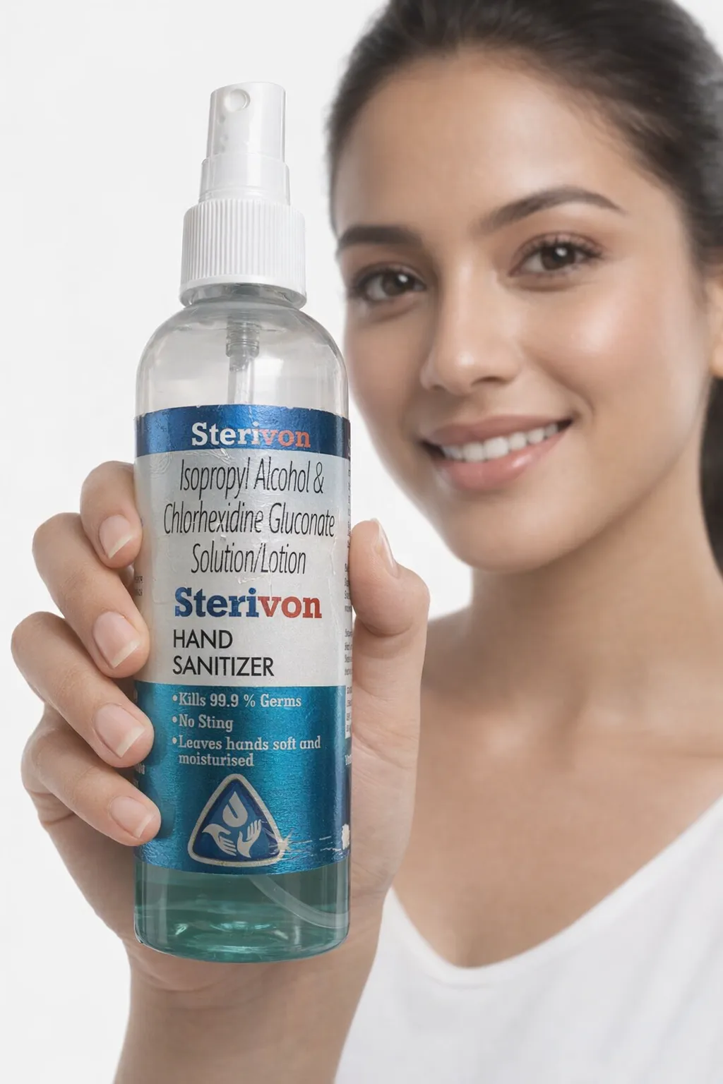 Hand sanitizer model photo